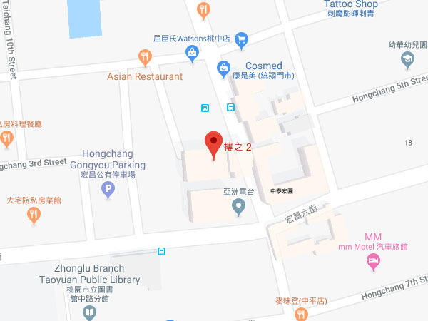 8F.-2, No.98, Zhongping Rd., Taoyuan Dist., Taoyuan City 330, Taiwan (R.O.C.)